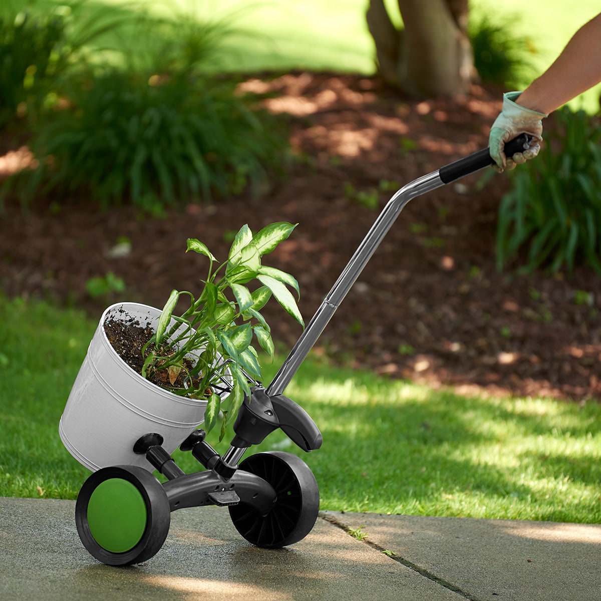 Potted Plant Mover Adjustable Dolly Heavy Duty Wheel Lock