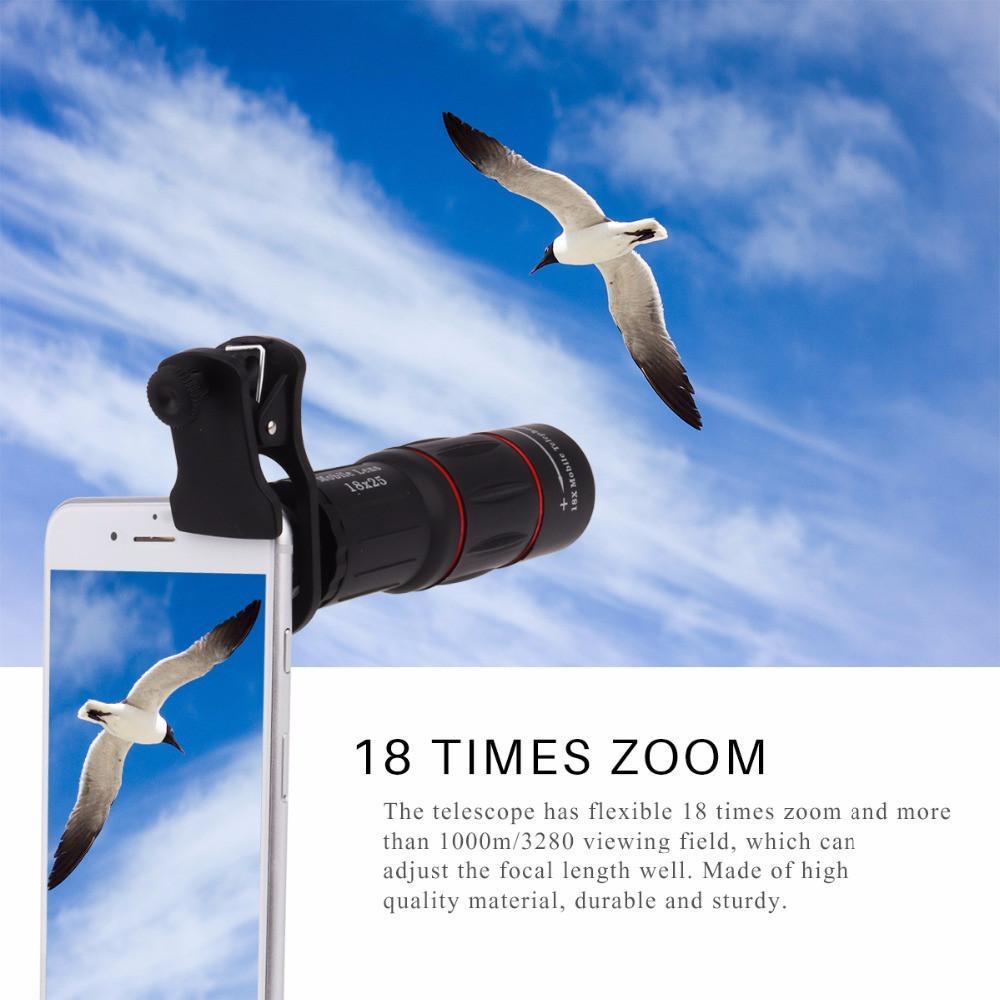 Premium 18X Zoom Phone Lens Kit with Tripod Mount
