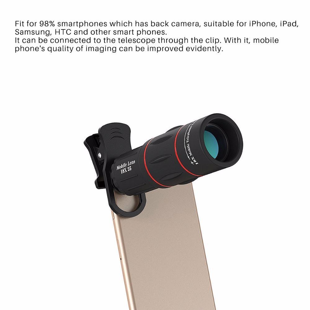 Premium 18X Zoom Phone Lens Kit with Tripod Mount