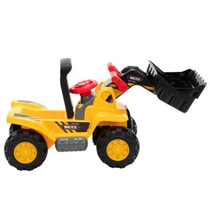 Ride-On Toy Bulldozer Construction Truck with Moving Shovel & Storage