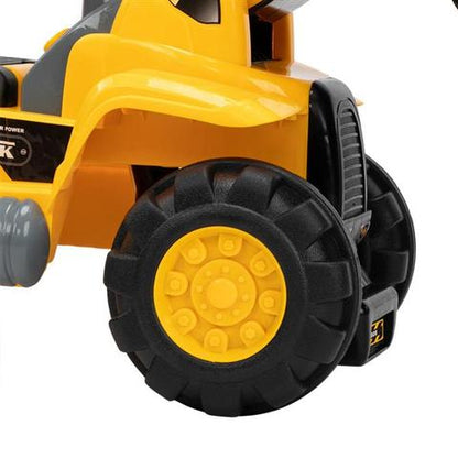 Ride-On Toy Bulldozer Construction Truck with Moving Shovel & Storage