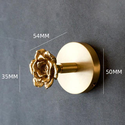 Golden Brass Wall Hooks – Handmade Animal Designs for Stylish Wall Decoration