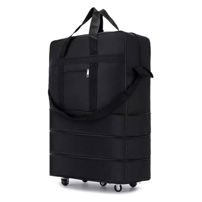 Rolling Duffle Bag with Five Rotating Wheels and Expandable Compartments, 42in