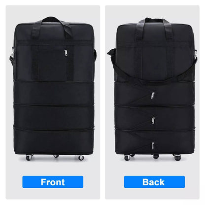 Rolling Duffle Bag with Five Rotating Wheels and Expandable Compartments, 42in