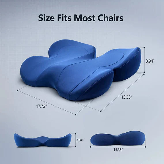 Memory Foam Seat Cushion with Nonslip Bottom and Breathable Cover