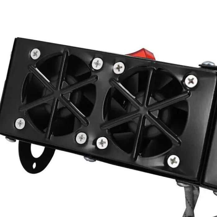 12V Car Heater with Four Air Outlets and Dual Zone Control, 500W Portable Dash Unit