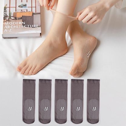 Invisible, Non-slip Crystal Silk Socks