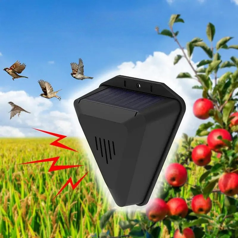 Ultrasonic Bird Repeller with Solar Charging and 13 Predator Sounds