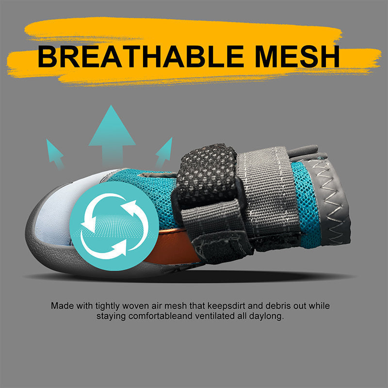 Breathable Mesh Dog Shoes with Luminous Design
