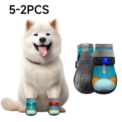 Breathable Mesh Dog Shoes with Luminous Design