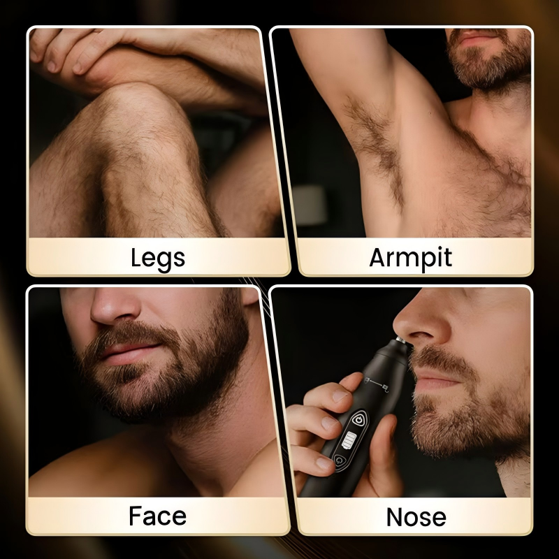 Waterproof Nose & Body Hair Trimmer, Replaceable Ceramic Blades, Wet & Dry, Ideal Gift for Men & Women
