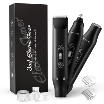 Waterproof Nose & Body Hair Trimmer, Replaceable Ceramic Blades, Wet & Dry, Ideal Gift for Men & Women