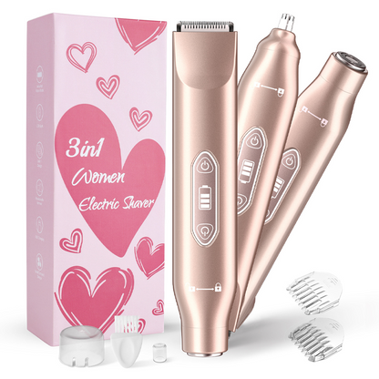 Waterproof Nose & Body Hair Trimmer, Replaceable Ceramic Blades, Wet & Dry, Ideal Gift for Men & Women
