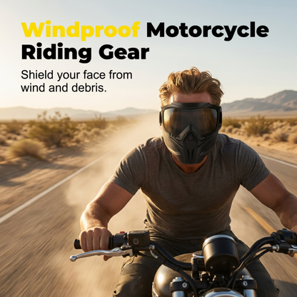Full Face Protective Mask with Detachable Goggles and Anti-Fog Vents