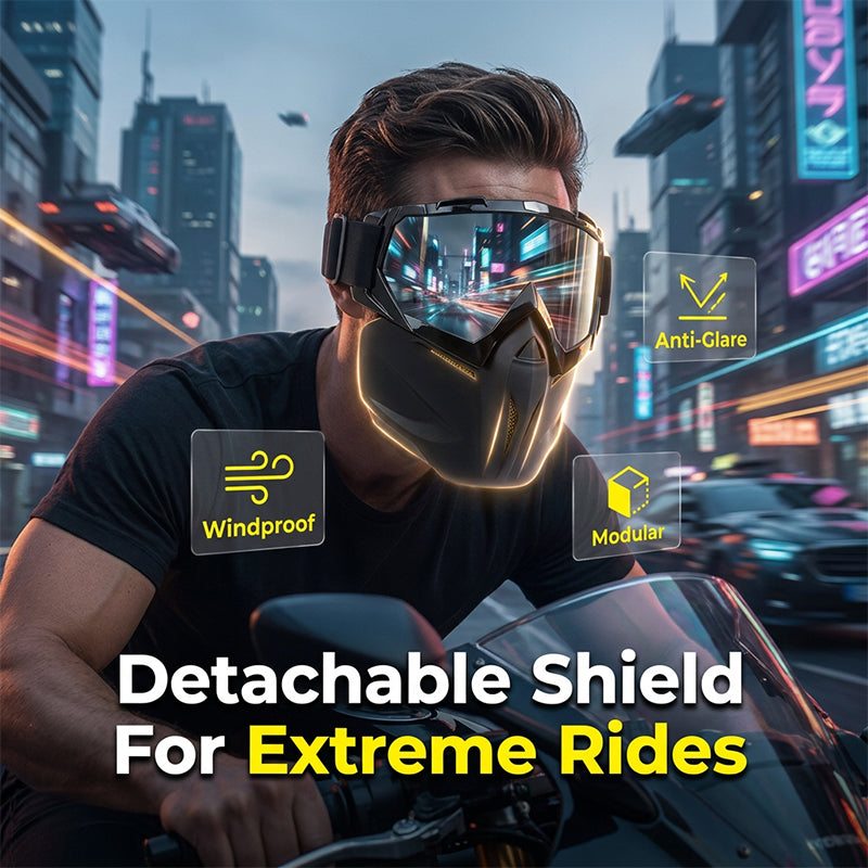 Polycarbonate Face Shield with Detachable Goggles and Side Ventilation Ports