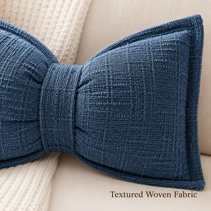 Soft Chenille Bow-Shaped Throw Pillow – Ultra-soft, plush & decorative – Perfect for sofas, beds & cozy corners