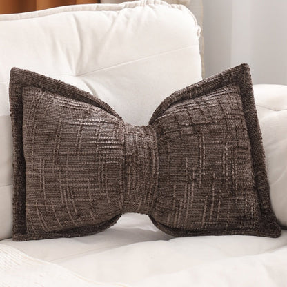 Soft Chenille Bow-Shaped Throw Pillow – Ultra-soft, plush & decorative – Perfect for sofas, beds & cozy corners