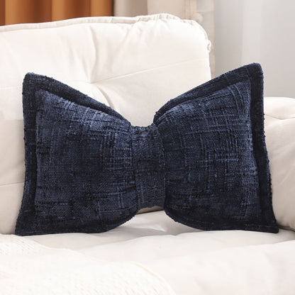 Soft Chenille Bow-Shaped Throw Pillow – Ultra-soft, plush & decorative – Perfect for sofas, beds & cozy corners