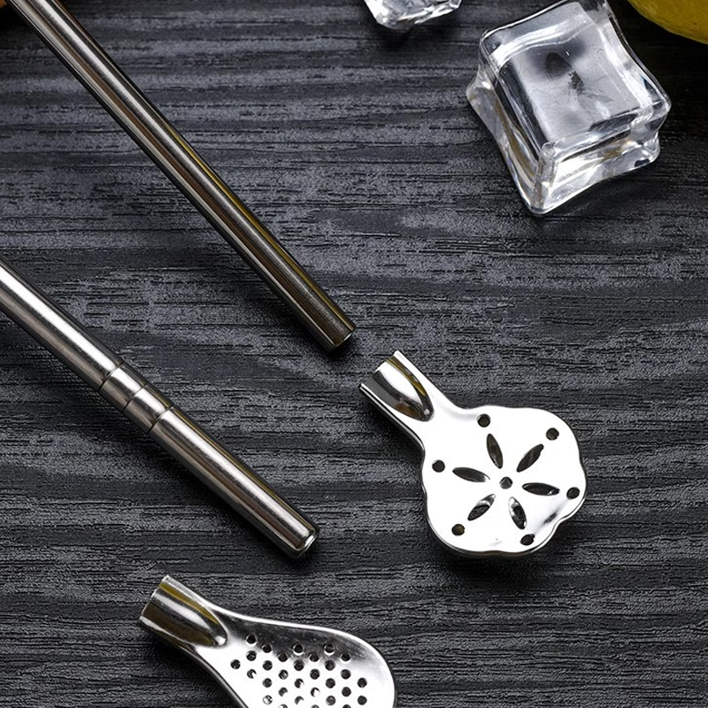 2-in-1 Stainless Steel Straw Spoon