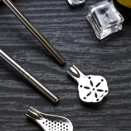 2-in-1 Stainless Steel Straw Spoon