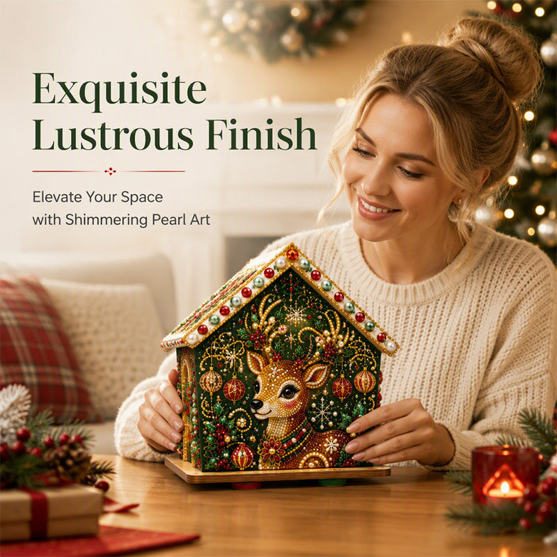 DIY 3D Pearl Christmas Art Kit – Handmade Festive Decoration with 6 Holiday Designs