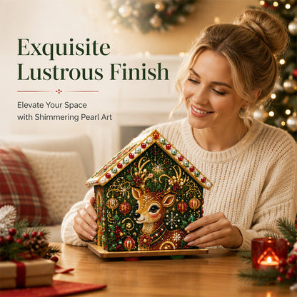 DIY 3D Pearl Christmas Art Kit – Handmade Festive Decoration with 6 Holiday Designs