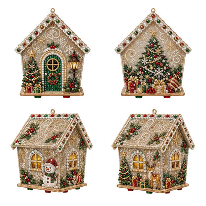 DIY 3D Pearl Christmas Art Kit – Handmade Festive Decoration with 6 Holiday Designs