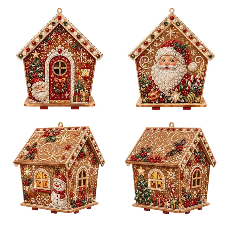 DIY 3D Pearl Christmas Art Kit – Handmade Festive Decoration with 6 Holiday Designs