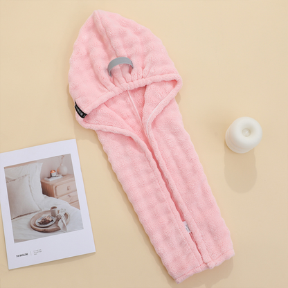 Large Hair Towel with Secure Band For Women