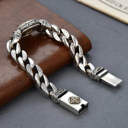Vintage Rotating Vajra Bracelet for Men – Smooth Rotating Centerpiece, Electroplated Copper Finish & Vintage-Inspired Texture – Bold Statement Style
