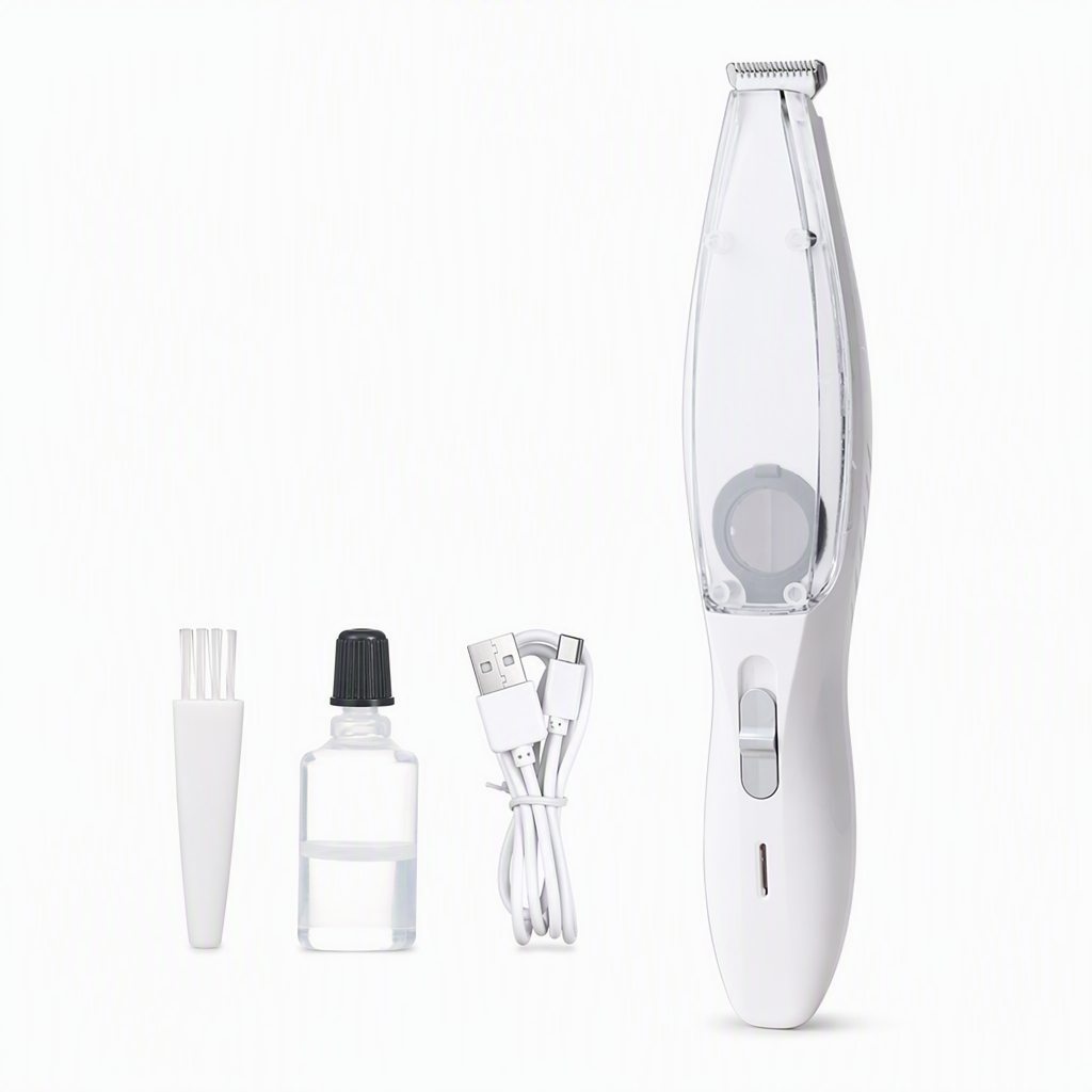 Low Noise Pet Grooming Kit with Vacuum Electric Hair Clippers and Complete Shedding Tool Set