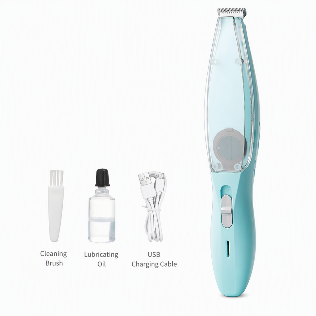 Low Noise Pet Grooming Kit with Vacuum Electric Hair Clippers and Complete Shedding Tool Set