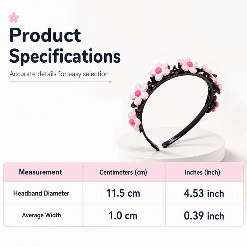 Cartoon Braiding Headband — Integrated Mini Clips, Instant Braids for Girls