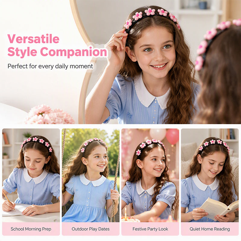 Cartoon Braiding Headband — Integrated Mini Clips, Instant Braids for Girls