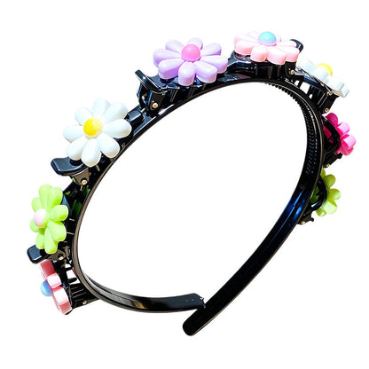 Cartoon Braiding Headband — Integrated Mini Clips, Instant Braids for Girls