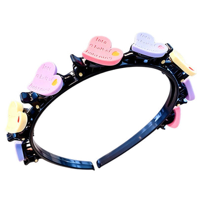 Cartoon Braiding Headband — Integrated Mini Clips, Instant Braids for Girls
