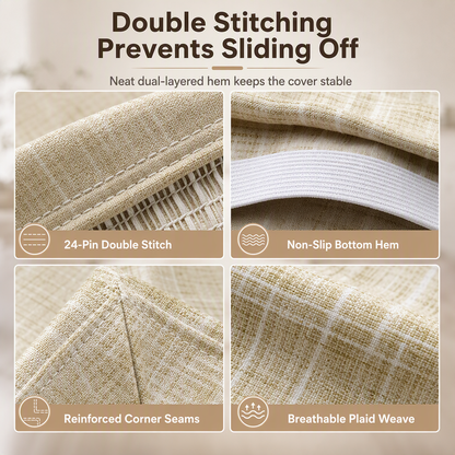 Stretch Plaid Chair Cover – Universal Fit & Protective