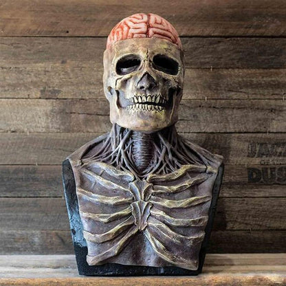 Anatomical Skeleton Costume with Realistic Skull Mask and Matching Hat