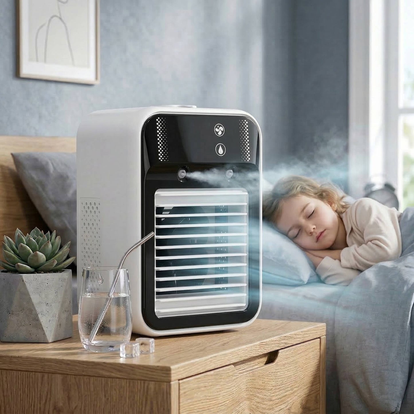 Portable Air Cooler Fan with Digital Display