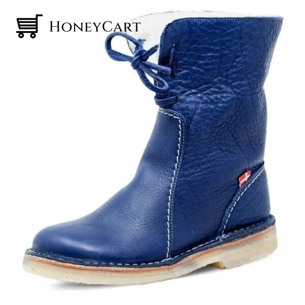Vintage Buttery-soft Waterproof Wool Lining Boots