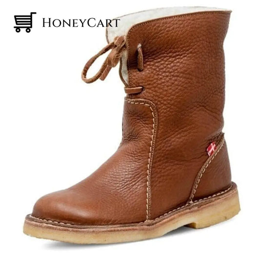 Vintage Buttery-soft Waterproof Wool Lining Boots
