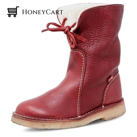 Vintage Buttery-soft Waterproof Wool Lining Boots