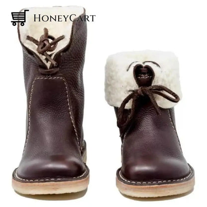 Vintage Buttery-soft Waterproof Wool Lining Boots