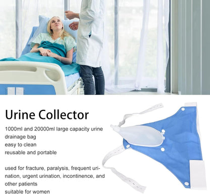 Wearable Urinary Drainage System with Silicone Collector and Dual Collection Bags
