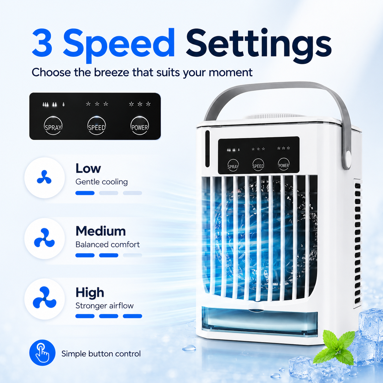 Portable Mini Air Cooler Fan Personal Use