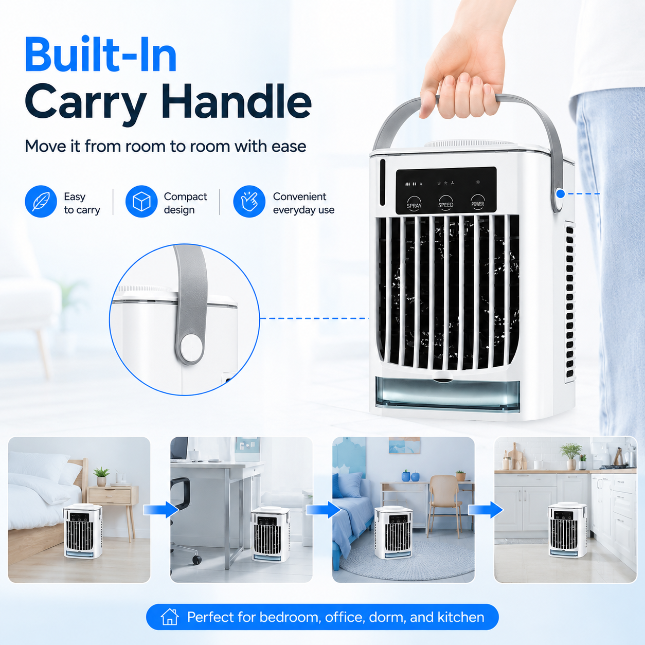 Portable Mini Air Cooler Fan Personal Use