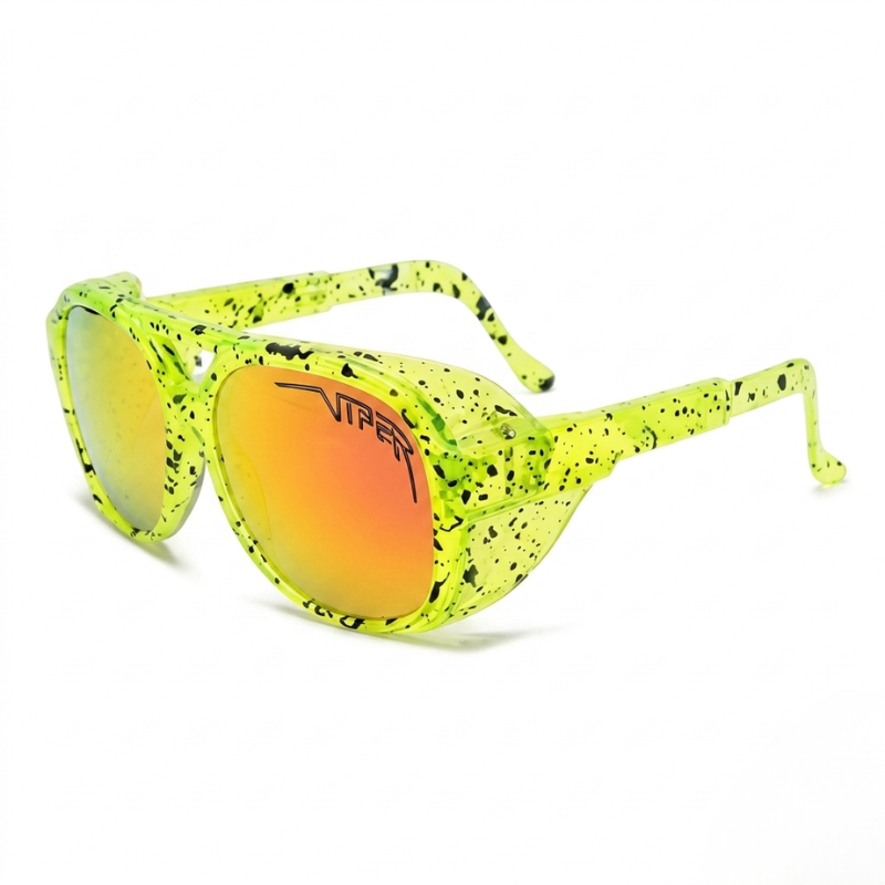 Wraparound Motorcycle Sunglasses with UV400 Protection and Wind Barrier