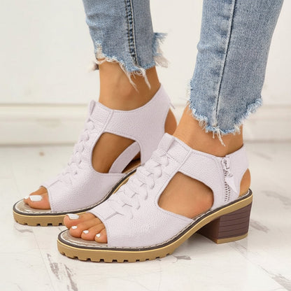 Women's Chunky Heeled Sandals Peep Toe | Fashion Sandals