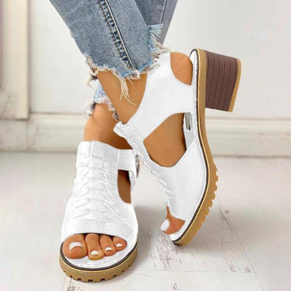Women's Chunky Heeled Sandals Peep Toe | Fashion Sandals