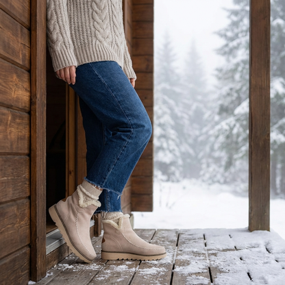 Women's Winter Ankle Slip-on Boots | Lined